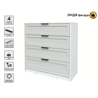 Kомод Тренд КТ-К100 (Белый ЛДСП/ Грэй ЛМДФ) Ш1000 В1020 Г451